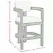 Canal White Upholstered Bar Stool Set of 2