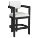 Canal White Upholstered Bar Stool Set of 2
