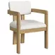 Canal Snow White Upholstered Arm Chair Set of 2