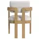 Canal Snow White Upholstered Arm Chair Set of 2