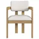 Canal Snow White Upholstered Arm Chair Set of 2