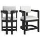 Canal White Upholstered Counter Height Stool Set of 2