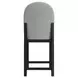 Canal Gray Upholstered Round Back Bar Stool Set of 2