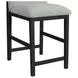Canal Gray Upholstered Round Back Bar Stool Set of 2