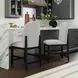 Canal Gray Upholstered Round Counter Height Stool Set of 2