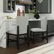 Canal Gray Upholstered Square Counter Height Stool Set of 2