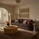 Portsmouth Java Brown Textured Chenille Sofa