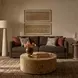Portsmouth Java Brown Textured Chenille Sofa