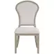 Gwendolyn Cerused Taupe Upholstered Dining Side Chair Set of 2