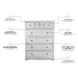 Coastal Point Fresh White and Soft Grey Glaze 7 Drawer Chest