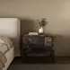 Iris Distressed Black 2 Drawer Nightstand
