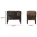 Iris Distressed Black 2 Drawer Nightstand