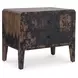 Iris Distressed Black 2 Drawer Nightstand