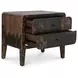 Iris Distressed Black 2 Drawer Nightstand