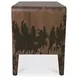 Iris Distressed Black 2 Drawer Nightstand