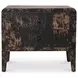 Iris Distressed Black 2 Drawer Nightstand
