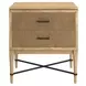 Loft Brown and Black 2 Drawer Reeded Nightstand