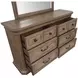 Adler Court Florentine Walnut 6 Drawer Dresser