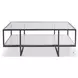 Harlow White Travertine And Bronze Square Occassional Table Set