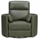 Arcadia Lyric Sage Leather Swivel Glider Power Recliner with USB Charging