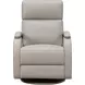 Pratt Gable Dove Leather Swivel Glider Power Recliner with Power Lumbar and USB Charging