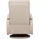 Pratt Gable Dove Leather Swivel Glider Power Recliner with Power Lumbar and USB Charging