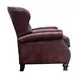 Presidential Wenlock Fudge Leather Push Thru The Arms Recliner with Nailhead Trim