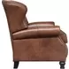 Presidential Wenlock Tawny Leather Push Thru The Arms Recliner with Nailhead Trim