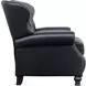 Presidential Wenlock Onyx Leather Push Thru The Arms Recliner with Nailhead Trim