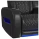 Ascend Black Leather 75" Power Reclining Loveseat with USB Charging and LED