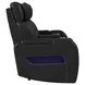 Ascend Black Leather Power Reclining Living Room Set with USB Charging and LED