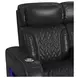 Ascend Black Leather 75" Power Reclining Loveseat with USB Charging and LED