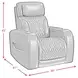 Ascend Black Leather Power Recliner with LED and USB Charger