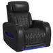 Ascend Black Leather Power Reclining Living Room Set with USB Charging and LED