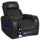 Ascend Black Leather Power Reclining Living Room Set with USB Charging and LED