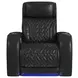 Ascend Black Leather Power Reclining Living Room Set with USB Charging and LED