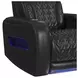 Ascend Black Leather Power Recliner with LED and USB Charger