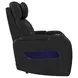 Ascend Black Leather Power Recliner with LED and USB Charger