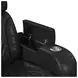 Ascend Black Leather 87" Power Reclining Sofa with USB Charging and LED