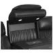 Ascend Black Leather 87" Power Reclining Sofa with USB Charging and LED