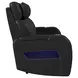 Ascend Black Leather Power Reclining Living Room Set with USB Charging and LED