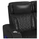 Ascend Black Leather 87" Power Reclining Sofa with USB Charging and LED