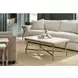 Oakmere White and Aged Pewter Quartz Top Occasional Table Set