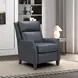 Pryce Santa Fe Ocean Leather Push Thru The Arms Recliner