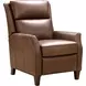 Pryce Oasis Walnut Leather Push Thru The Arms Recliner