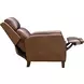 Pryce Oasis Walnut Leather Push Thru The Arms Recliner