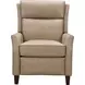 Pryce Cashmere Stone Leather Power Recliner with Power Headrest and USB Charging