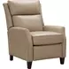 Pryce Cashmere Stone Leather Power Recliner with Power Headrest and USB Charging