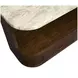 Mcpherson Burnt Umber Demilune Marble Top Sofa Table