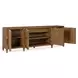 Melange Rich Golden Brown 4 Door Nikos Entertainment Credenza